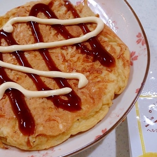 和食に合う大豆粉いりパンケーキの桜えび焼き